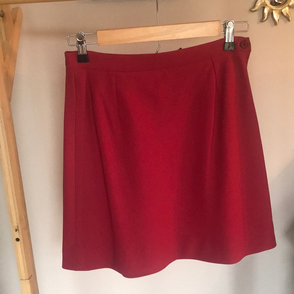 Saks Fifth Avenue Red Skirt Made in Italy